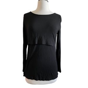 Black Nursing Long Sleeved Shirt